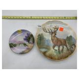 NIPPON HAND PAINTED LANDSCAPE & DEER DECORATIVE