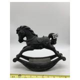 CAST IRON ROCKING HORSE DOORSTOP, VINTAGE