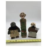 FOLK ART DECORATIVE FIGURINES, CERAMIC, PAINTED