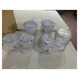 TF PLASTIC FOOD STORAGE CONTAINERS, BLUE TRIM