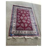 72" X 48" WOOL PILE AREA RUG W/ FLOWER DESIGN