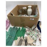GARDEN GLOVES, ASSORTED PATTERNS, CLEAR GLASS