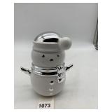 CERAMIC PLUG-IN SCENTED CANDLE, SNOWMAN THEME,