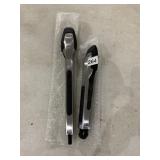 STAINLESS STEEL & SILICONE KITCHEN TONGS, LOCKING