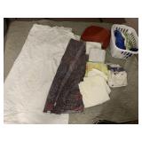 ASSORTED BED LINENS, QUILTED MATTRESS PAD,