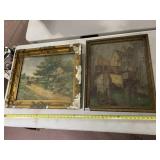 LEDET SIGNED LANDSCAPE PAINTING, FRAMED EUROPEAN