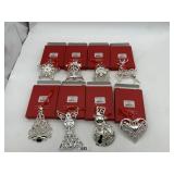 LENOX SPARKLE & SCROLL CHRISTMAS ORNAMENTS, METAL