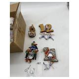 12 DAYS OF CHRISTMAS THEMED ORNAMENTS, FIGURAL