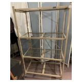 ORIGAMI FOLDING STORAGE SHELF UNIT, METAL