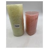 FLAMELESS LED PILLAR CANDLES, EMBOSSED FLORAL