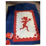 SWAROVSKI CRYSTAL BEAR ORNAMENT W/ GLITTER, RED