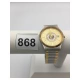 WRISTWATCH TWO TONE METAL UNITED STEELWORKERS OF