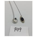 PENDANTS NECKLACES BLUE DRUZY MARKED IRELAND MOON
