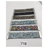 MAGNETIC BRACELETS WITH STONE CHIPS GROUP OF SIX