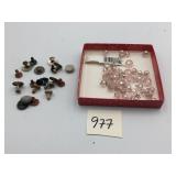 PINK CRYSTAL BEADS DECONSTRUCTED BRACELET VINTAGE