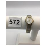 TIMEX WRIST WATCH TWO TONE METAL STRETCH BAND