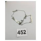 SILVER 925 NECKLACE WITH NAMES .130 OZT KNOTTED
