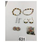 PITTSBURGH STEELERS EARRINGS SUPERBOWL XL PIN