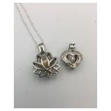 WISH PEARL PENDANT NECKLACE HEART PEARL PENDANT