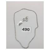 SILVER 925 EARRINGS CHAIN NECKLACE .231 OZT