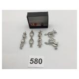WISH PEARL SILVERTONE PENDANT PEARLS HORSE CROWN