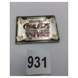 MINIATURE MIRROR COCA COLA SIGN 2" X 1.5"