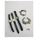 WRISTWATCHES CROTON JOAN RIVERS BLACK BANDS