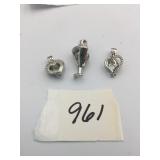 WISH PEARL PENDANTS   MARTINI GLASS HEART WITH