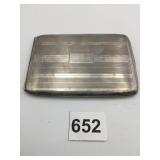 STERLING SILVER CIGARETTE CASE LA MODE 4" X 3"