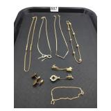 CHAIN NECKLACES AVON STICK PINS CUFF LINKS
