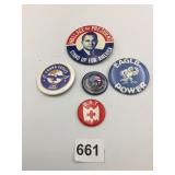 [IN BUTTONS POLITICAL EAGLE POWER KOREAN WAR