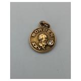 10K GOLD BORDEN XXV PENDANT SERVICE AWARD 2.02G