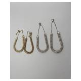 SILVER AND GOLD TONE BRACELETS W/ ADJUSTABLE