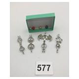 WISH PEARL SILVER TONE PENDANTS PEARLS STAR MOM