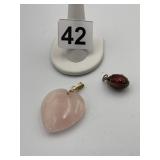 JADE HEART PENDANT, EGG SHAPE PENDANT