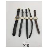 WRISTWATCH GROUP MOST TIMEX WORN BANDS ON THREE