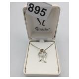 MIRACLES ANGEL PENDANT NECKLACE 925 SILVER .146