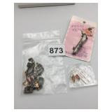 PETAL PIN CARDED EARRINGS DECONSTRUCTED BRACELET