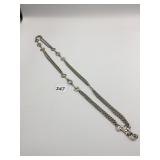 SILVERTONE CHAIN NECKLACE 40 INCHES