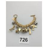 OFF PARK COLLECTION GOLD TONE CHARM BRACELET