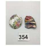 PORCELAIN PINS ROUND WITH FLOWERS MODERN SHINY