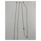 TWO STERLING CHAINS .237 OZT