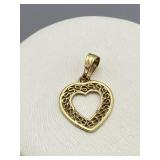 OPEN HEART CENTER PENDANT 2.3 GRAMS
