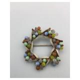 VINTAGE OPEN CENTER CIRCLE PIN WITH SMALL ROUND