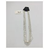 SILVER 925 CHAIN NECKLACE SET OF 8 CARDED