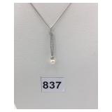 925 SILVER CHAIN AND PENDANT NECKLACE BAR OPEN