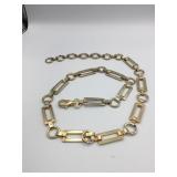 GOLD TONE METAL CHAIN BELT 36" TARNISH ED LINK