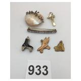 MOTHER OF PEARL "MOTHER" SHELL PIN SHELL CROSS