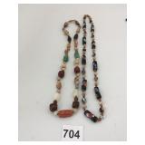 NECKLACES POLISH STONE GLASS BEADS