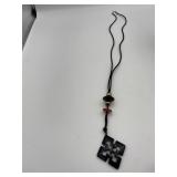 JADEITE CENTER NECKLACE SIGNED SEE PHOTO